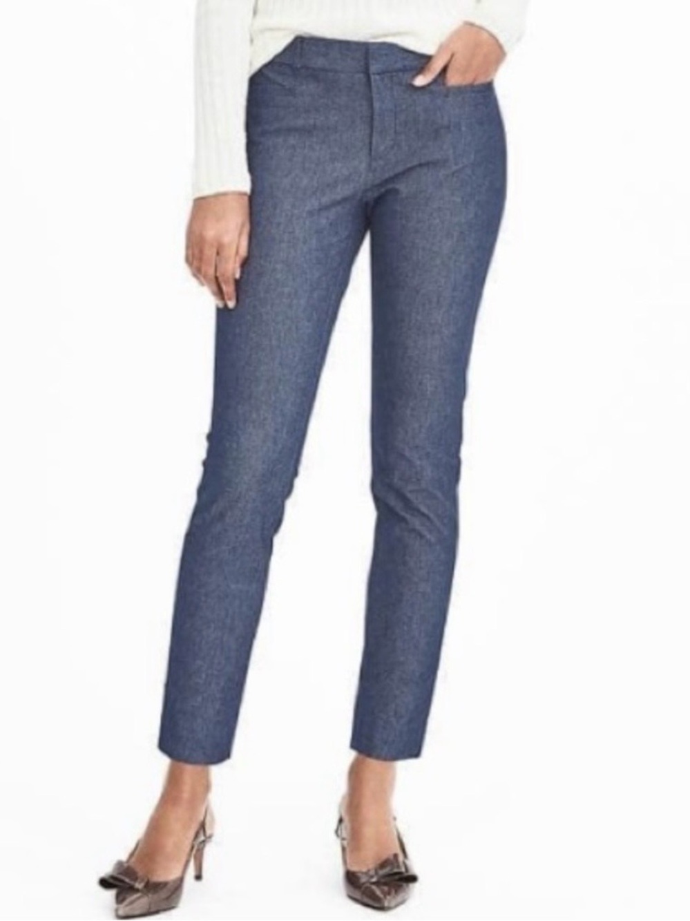 Banana Republic Slim Cropped Pants in Navy